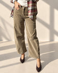 PANTALONE VELLUTO KIMBER CAMEL
