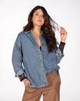 CAMICIA KAROL DENIM CHIARO