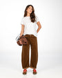 PANTALONE VELLUTO IRISH CACAO