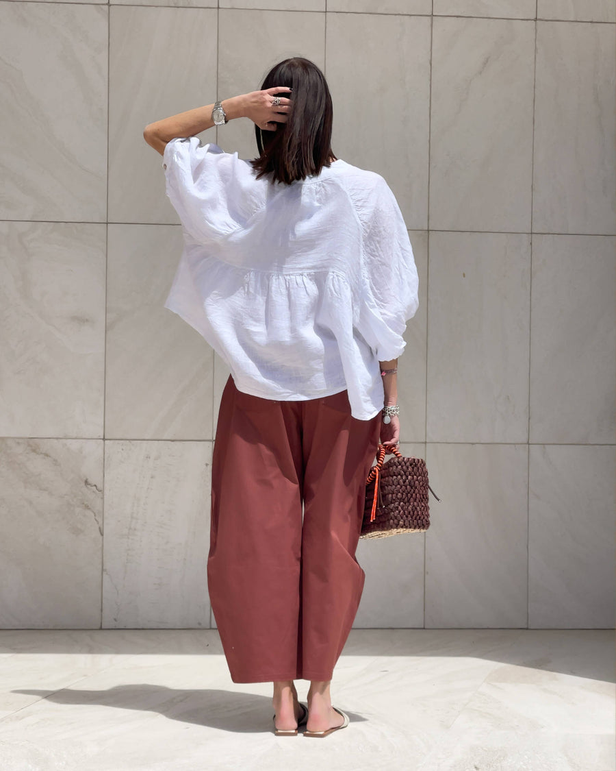 CAMICIA IN LINO MARGHERITA OFF WHITE