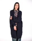 MAXI CARDIGAN COMFY BLU NAVY
