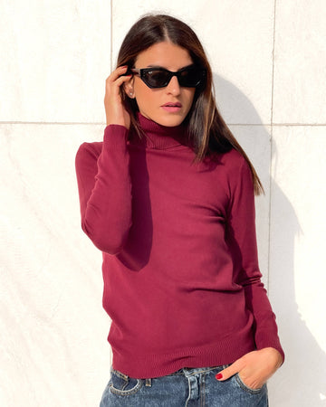 DOLCEVITA IN MAGLIA FINE BORDEAUX