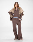PANTALONE ORLANDO MARRONE CELESTE