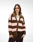 CARDIGAN RUBINA MARRONE ROSA
