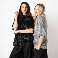 BLUSA PAILLETTES BETTY NERO