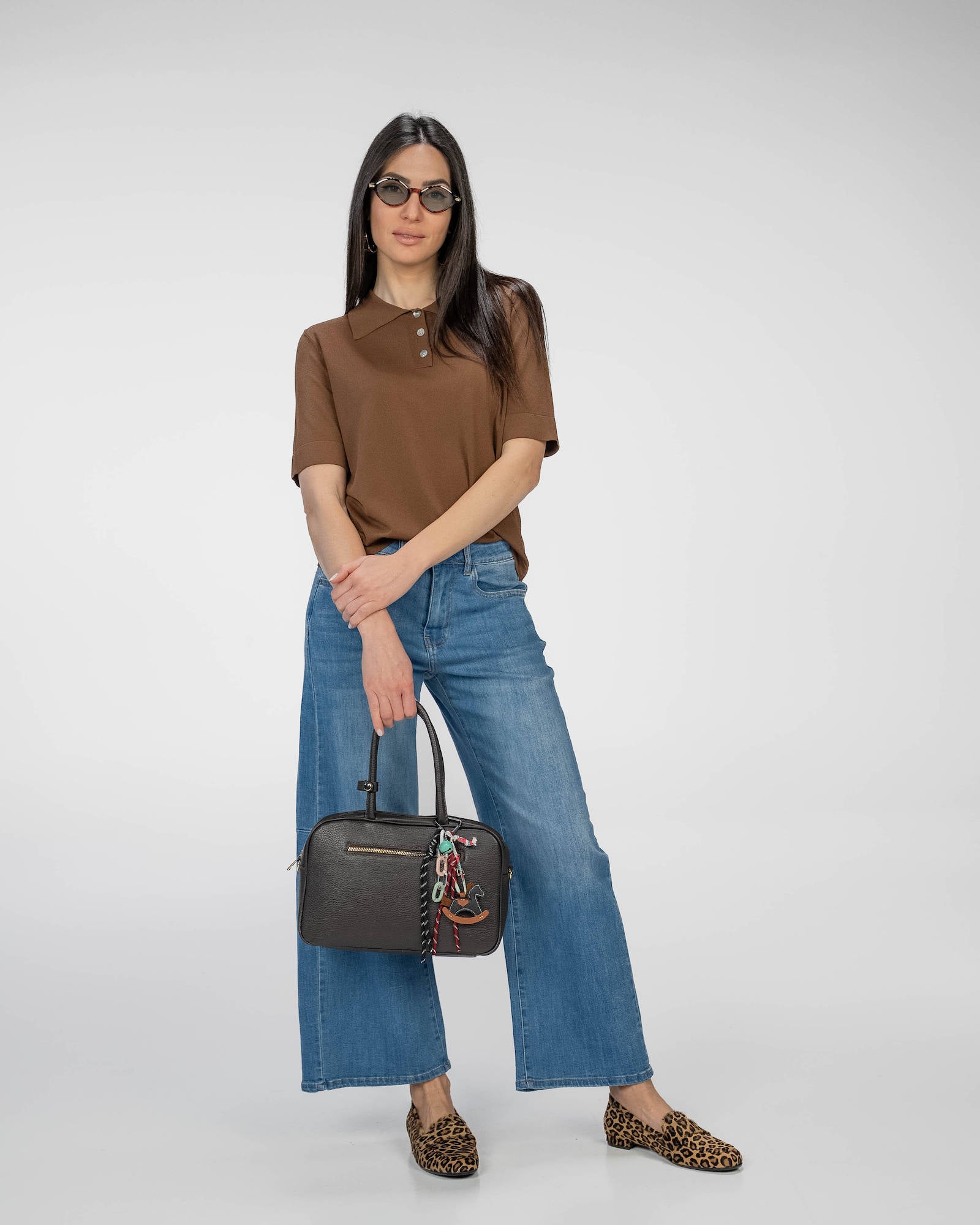 POLO IN MAGLIA POLINA MARRONE