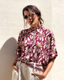 CAMICIA LEONA IN POPELINE DI VISCOSA PURPLE