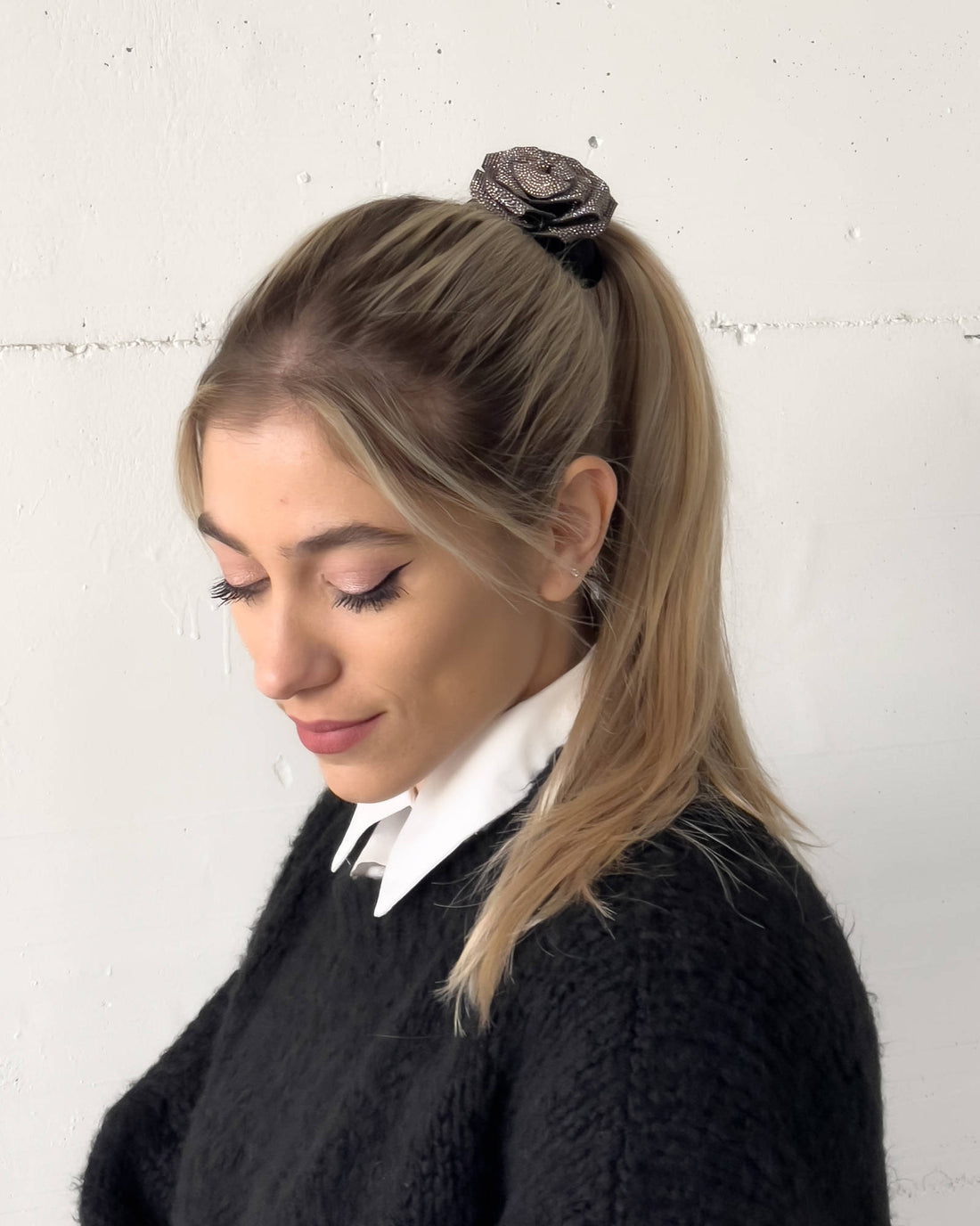 SCRUNCHIES MARYL NERO E STRASS