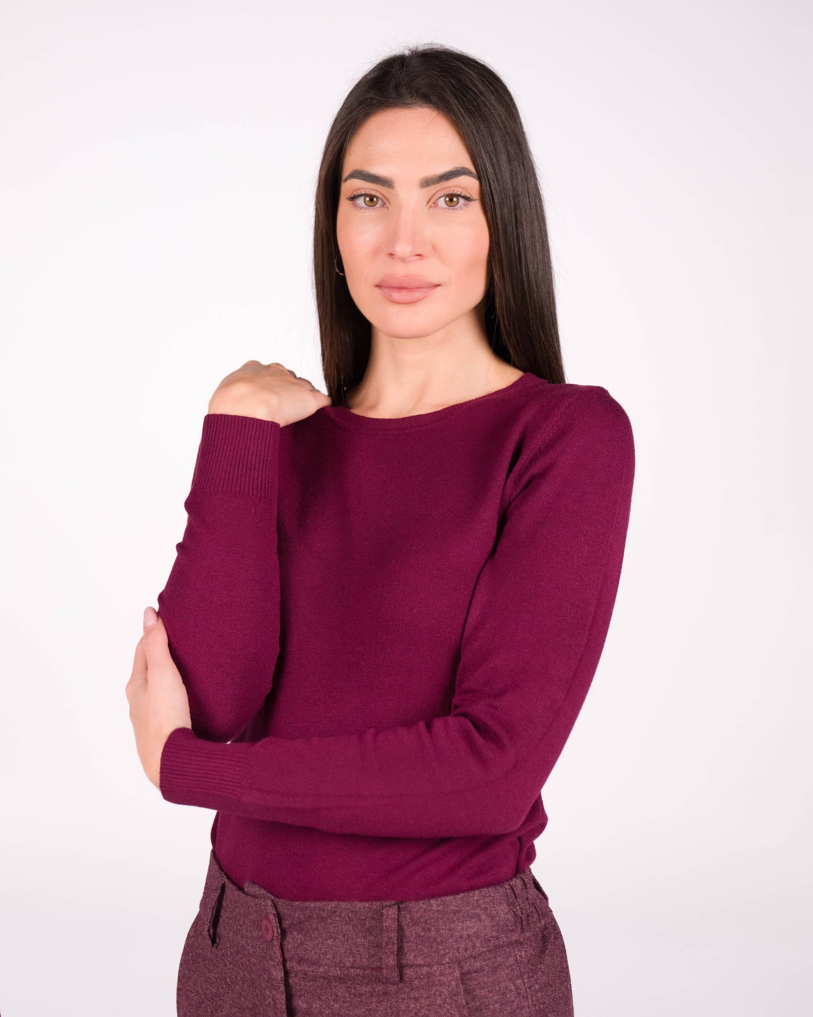 GIROCOLLO MARA IN MAGLIA FINE CHERRY