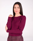 GIROCOLLO MARA IN MAGLIA FINE CHERRY