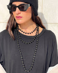 COLLANA PERLE SHARON NERO ORO