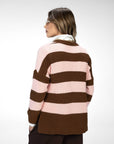 CARDIGAN RUBINA MARRONE ROSA