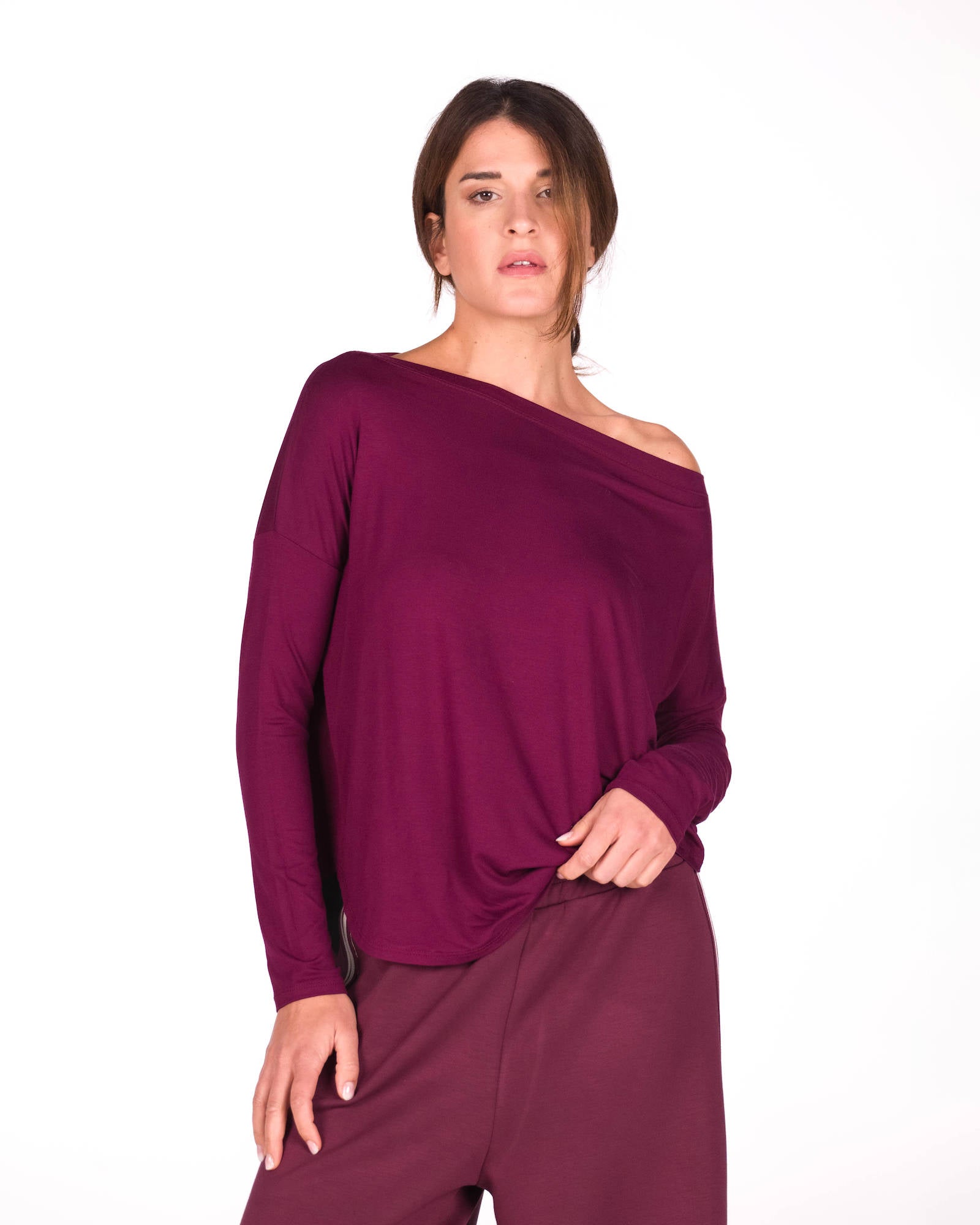 TSHIRT MANICA LUNGA KARLA BORDEAUX