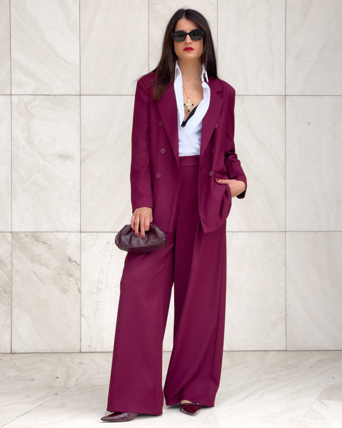 PANTALONE FLORENCE BORDEAUX