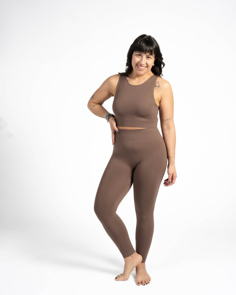 SEAMLESS LEGGINGS ALTHAEA SMOOTH COFFEE