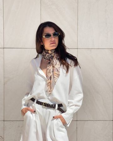 CAMICIA IN LINO VISCOSA MISTRAL BIANCO