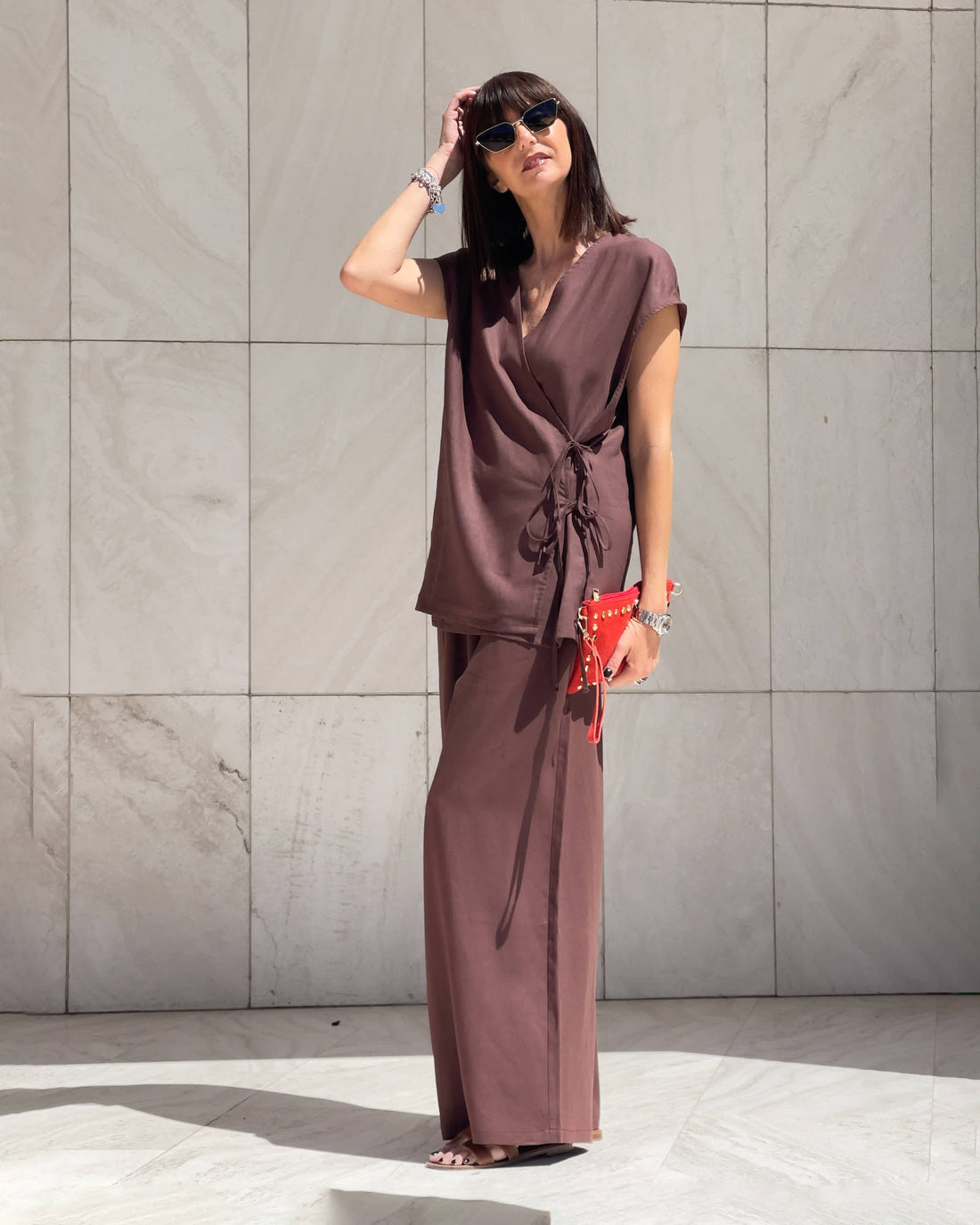 BLUSA INCROCIO DORIS CHOCO