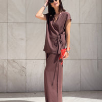 BLUSA INCROCIO DORIS CHOCO