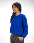 CARDIGAN IN ALPACA CAMILLA BLU ROYAL