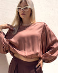 BLUSA SATIN JADE' CASTAGNA