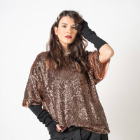 BLUSA PAILLETTES BETTY BRONZO