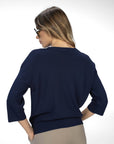 MAGLIA IN VISCOSA MARICA BLU