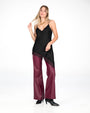 PANTALONE ECOPELLE PETER BORDEAUX