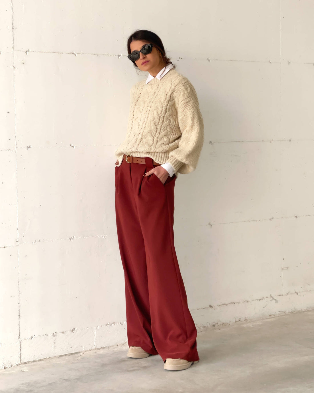 OVERSIZED DAMIAN TROUSERS BRUCIATO