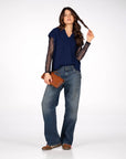 GILET IN LANA ARIEL INCHIOSTRO
