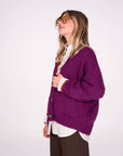 CARDIGAN ORSINA VIOLA RUGGINE
