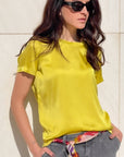 T-SHIRT SATIN NORA ACACIA