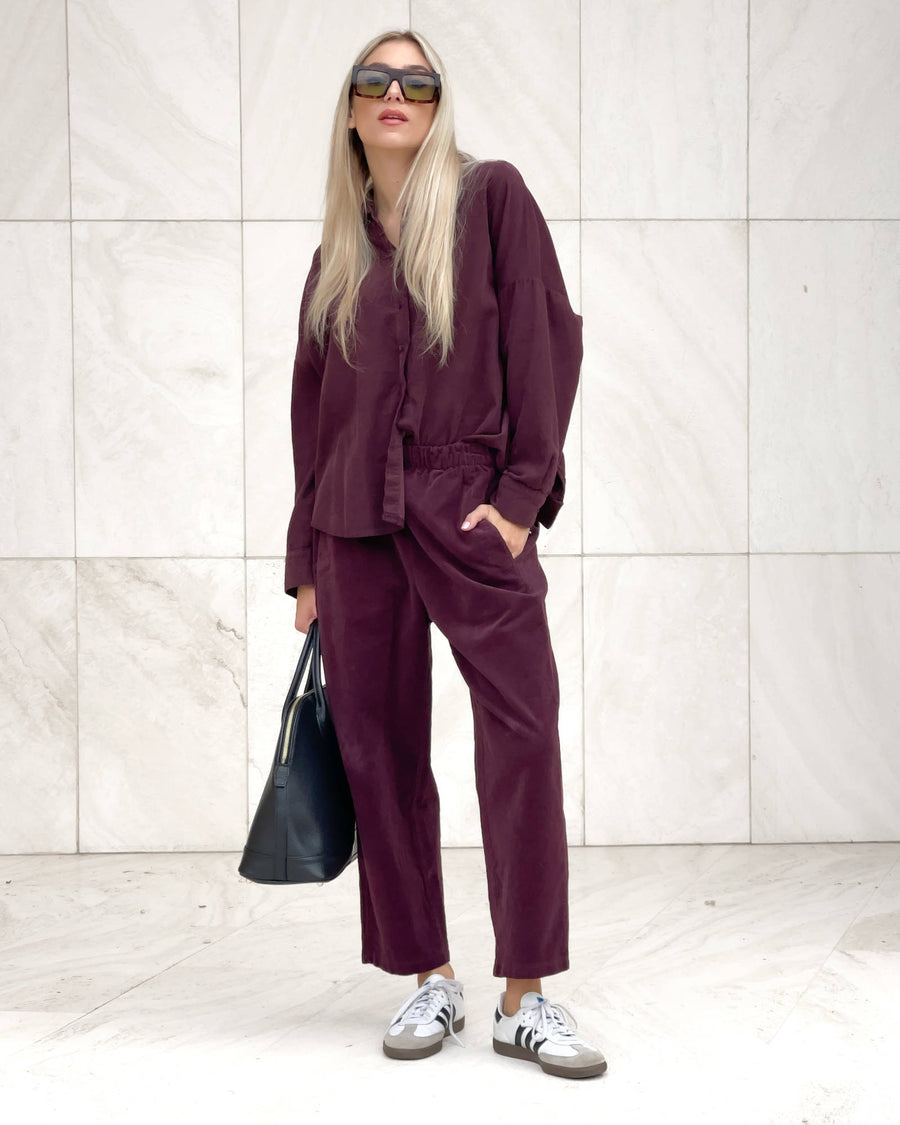 PANTALONE MARYMO DARK PLUM