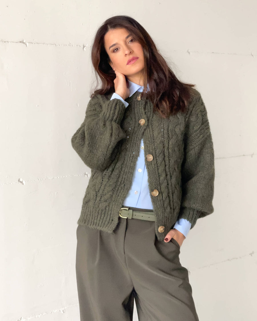 CARDIGAN TRECCIA OTIS ARMY