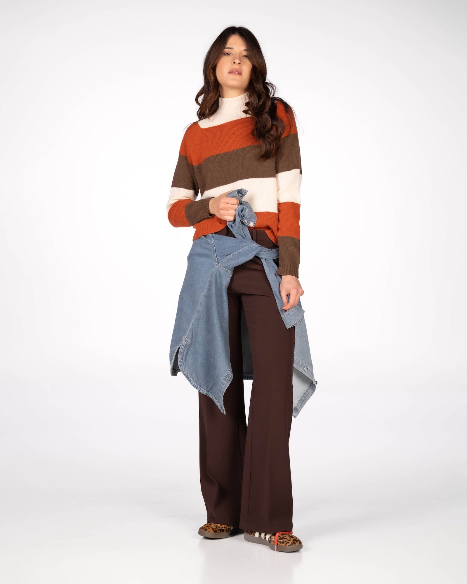 PULL CASHMERE BLEND RAQUEL RUGGINE MORO
