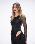 BODY IN PIZZO SHARA PE NERO