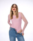 BODY IN PIZZO SHARA PE ROSA