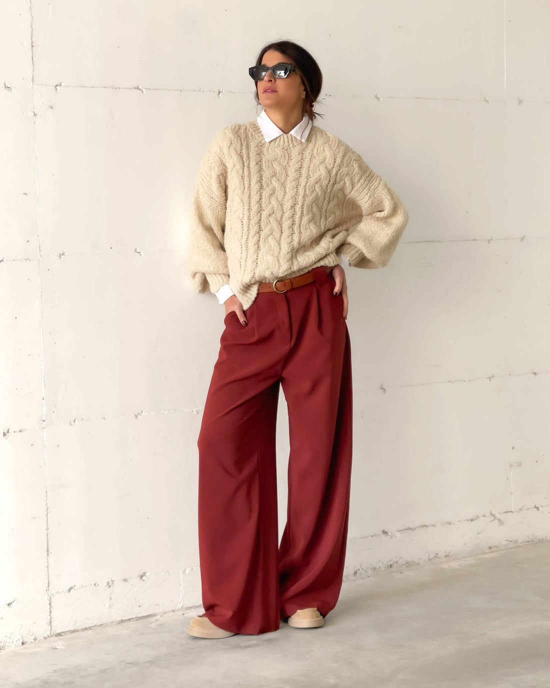 OVERSIZED DAMIAN TROUSERS BRUCIATO