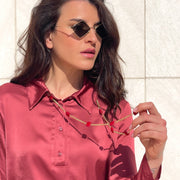 COLLANA LUNGA CON PIETRE ROSSO
