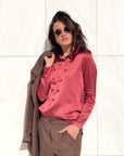 POLO SATIN NORA ROJO
