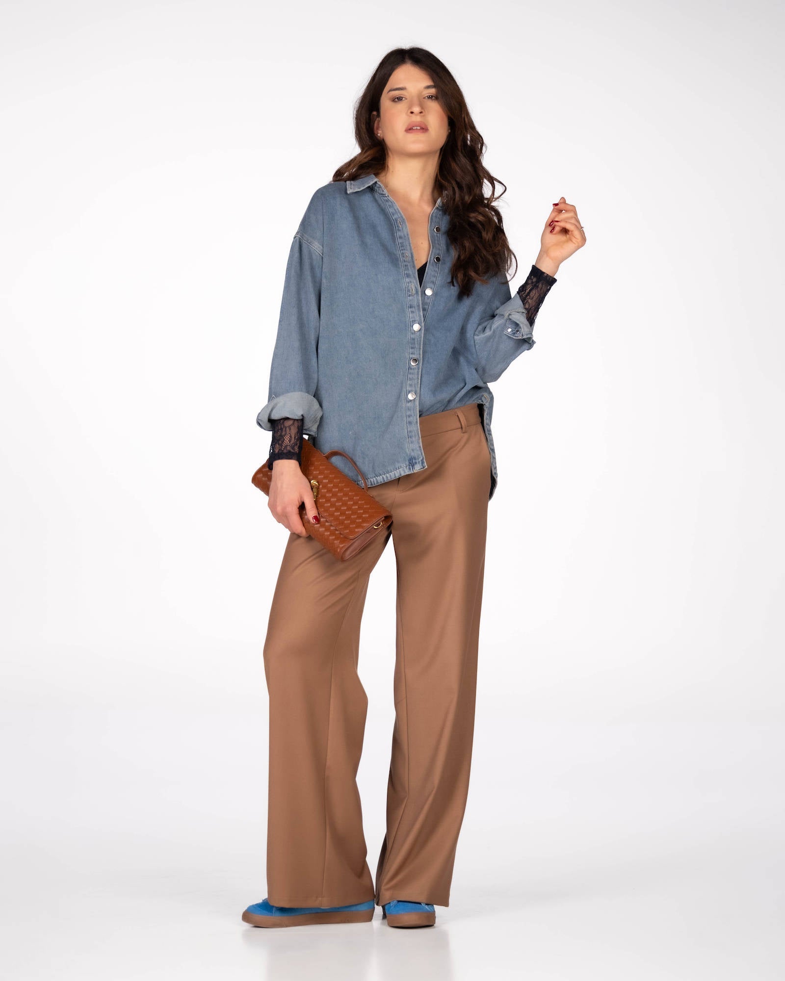 CAMICIA KAROL DENIM CHIARO