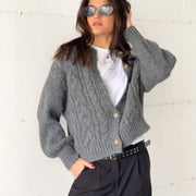 CARDIGAN TRECCIA OTIS GRIGIO