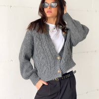 CARDIGAN TRECCIA OTIS GRIGIO