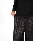 PANTA PALAZZO PAILLETTES JOSIE NERO