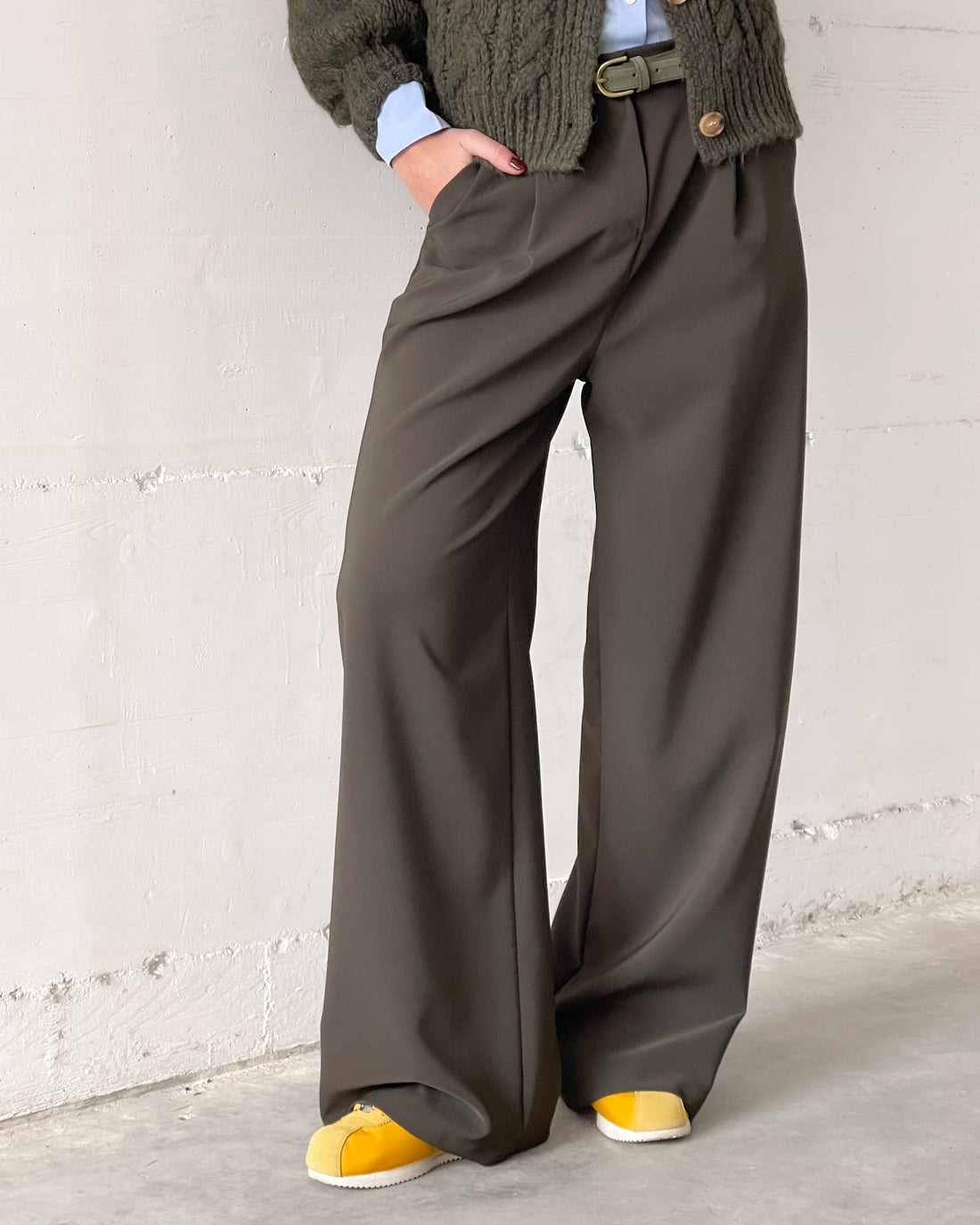 OVERSIZED DAMIAN TROUSERS ARMY