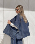 CAMICIA KIMONO FRANKLIN BLU