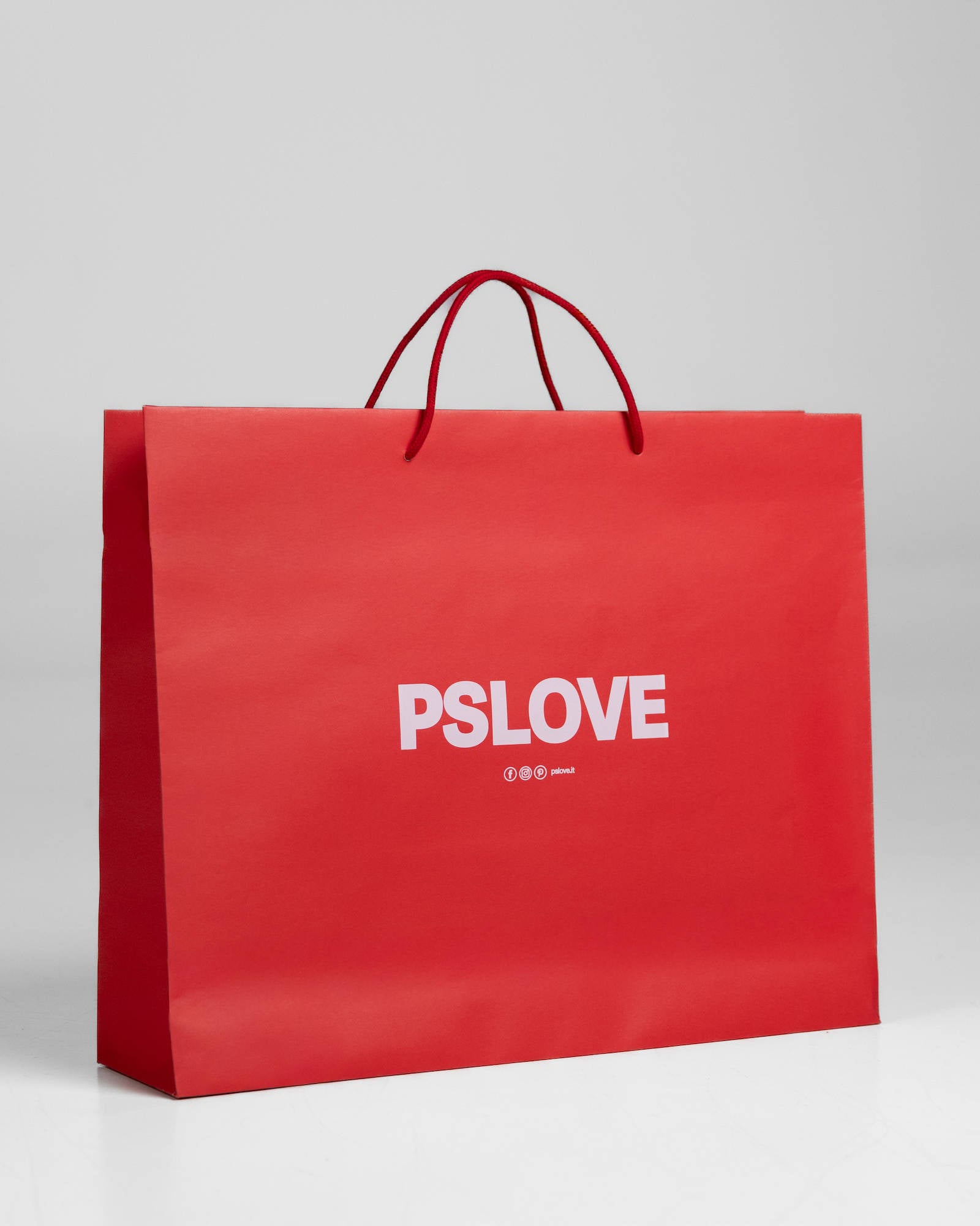 SHOPPER PSLOVE LARGE ROSSO