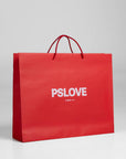 SHOPPER PSLOVE LARGE ROSSO