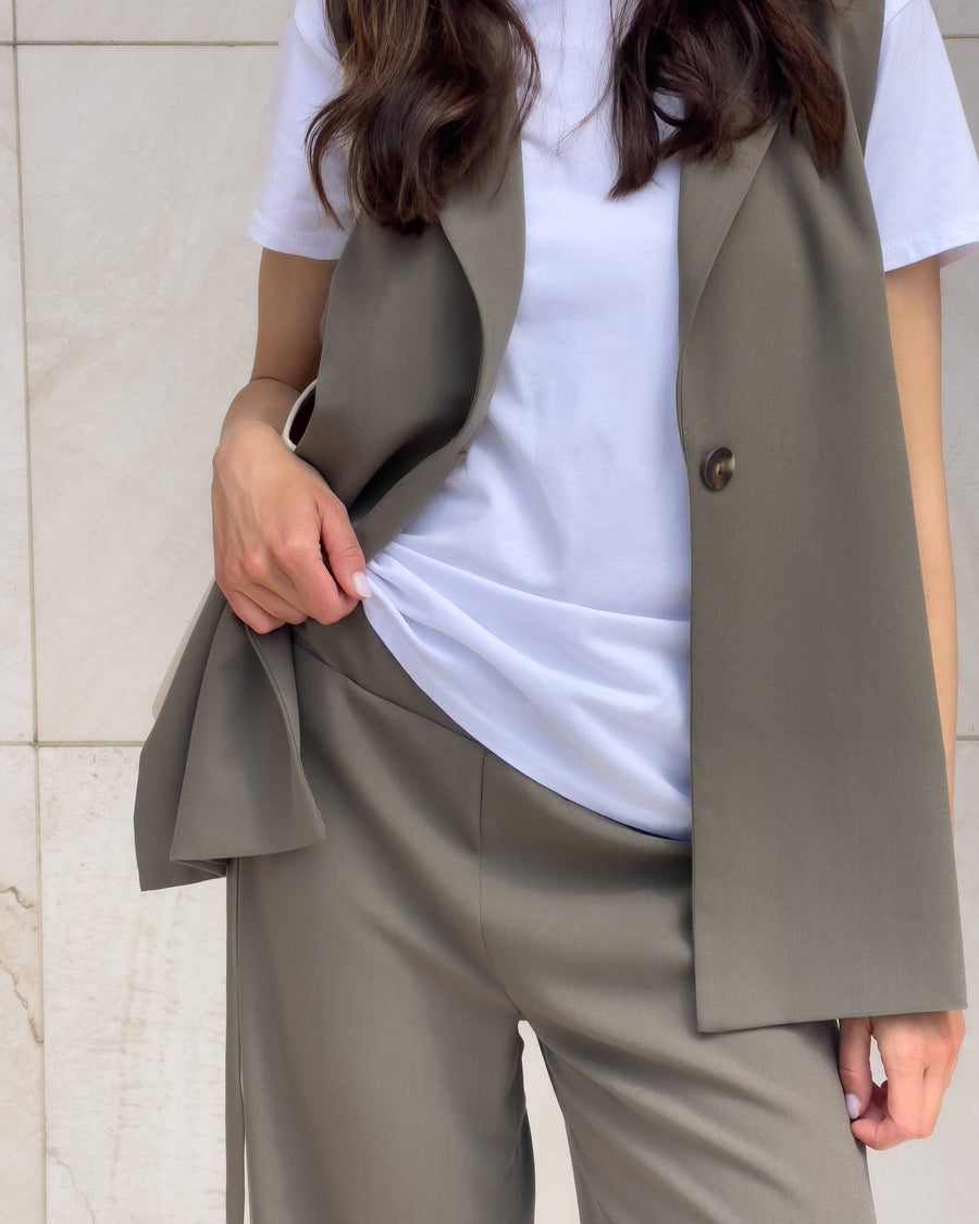 GILET ANAIS VERDE MUD