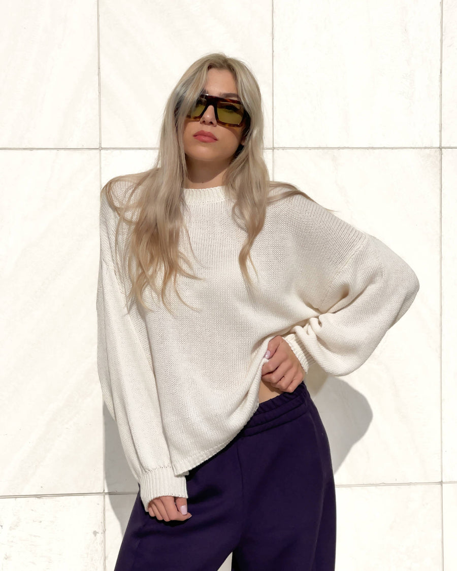 MAGLIA IN FILO NINA PANNA