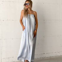 SLIP-DRESS PAV CELESTE